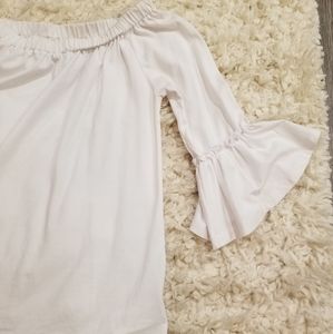 Micheal Kors Off The Shoulder Flare Sleeve Top